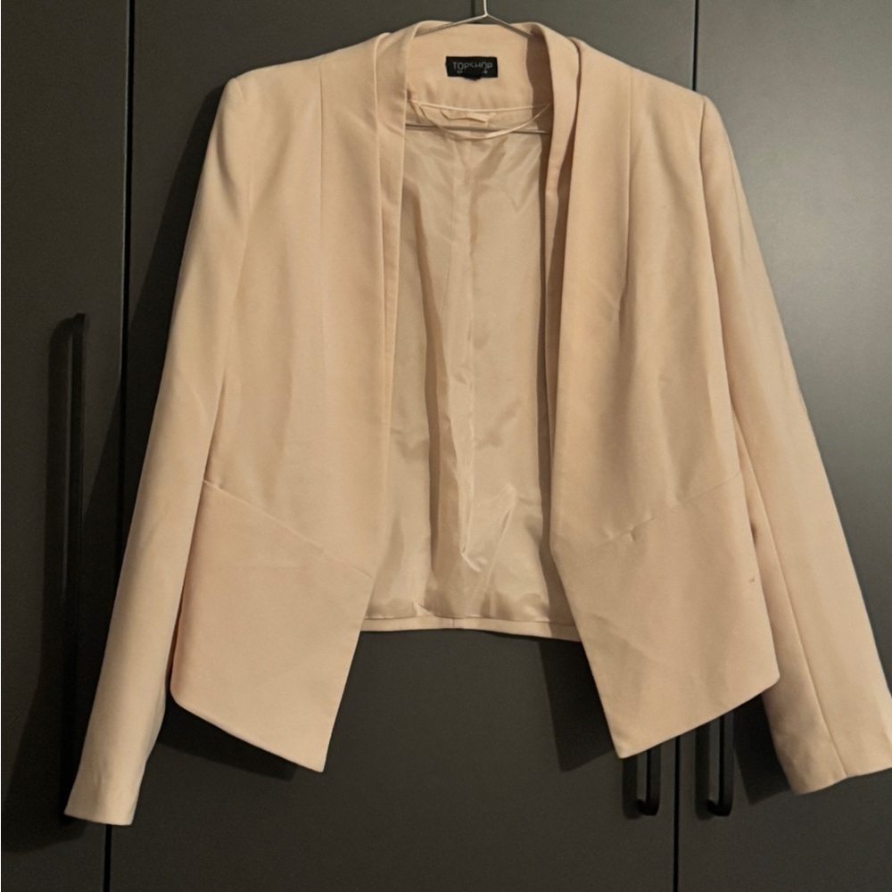 Topshop Women's Beige Blazer